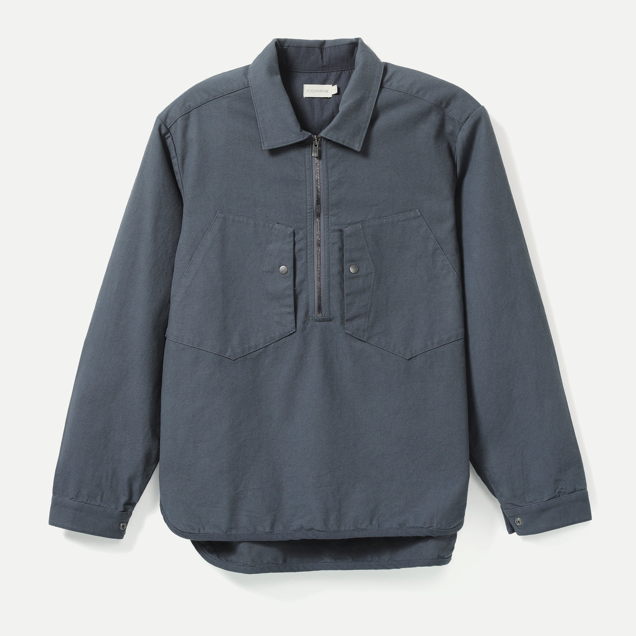 Corpsware Half Zip Work Shirt - Cotton Duck - Storm Blue – DSPTCH