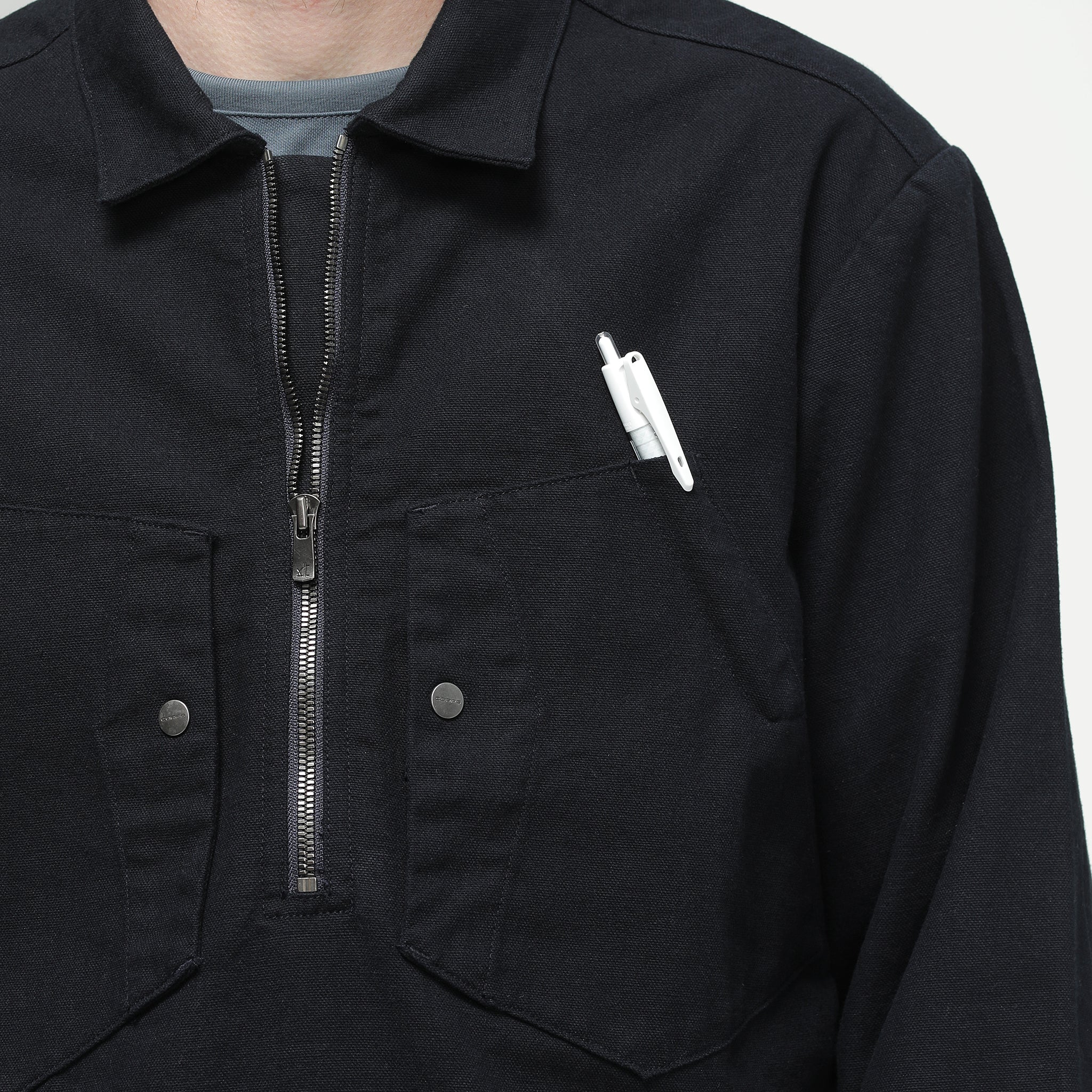 Corpsware Half Zip Work Shirt - Cotton Duck - Anthracite – DSPTCH
