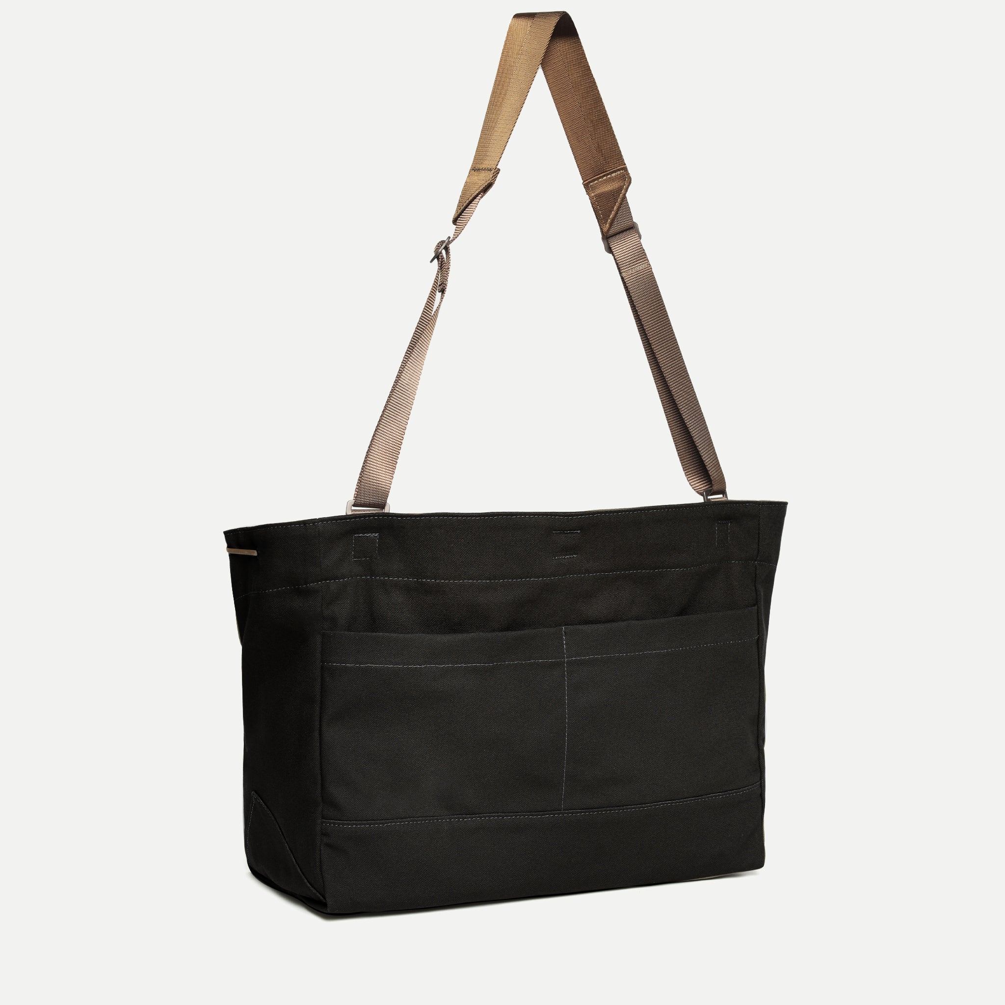 MANIFATTURA CECCARELLI Tote Bag 黒xカーキ MANIFATTURA CECCARELLI】ワックスコットン トートバッグ