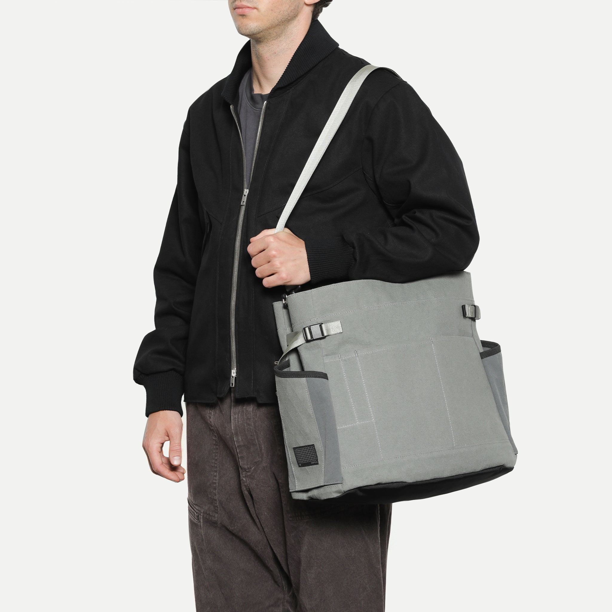 Cinch Tote - ECOPAK - Black/Grid – DSPTCH