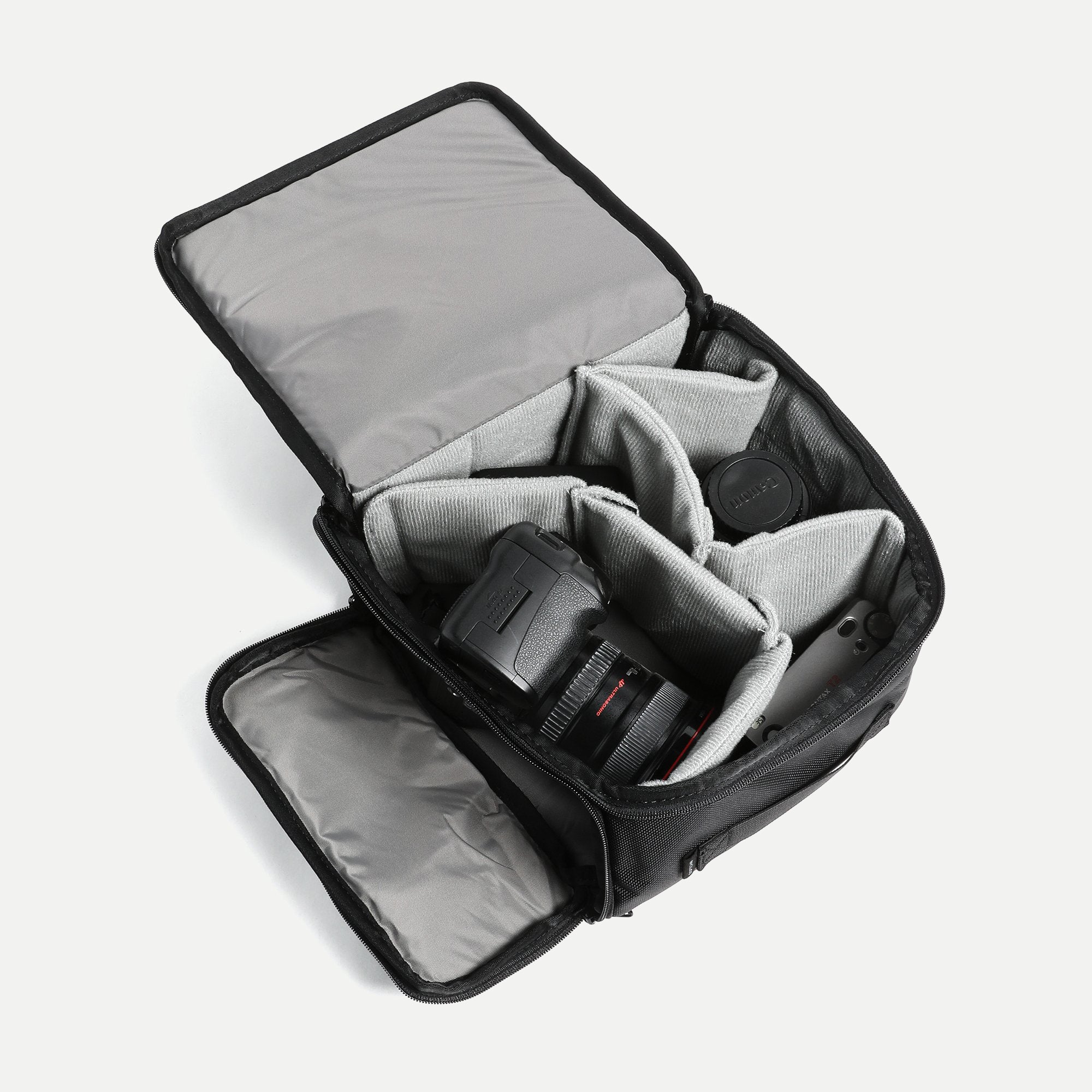 herschel backpack camera insert G-raphy Bag Lenses Cases with Large Capacity Camera Case Dividers with Grab Handle and Removal Strap Shockproof for DSLR SLR Mirrorless Cameras and Other Photography Accessories (Grey) providing increased longevity and resistance to wear What's In My Everyday Camera
